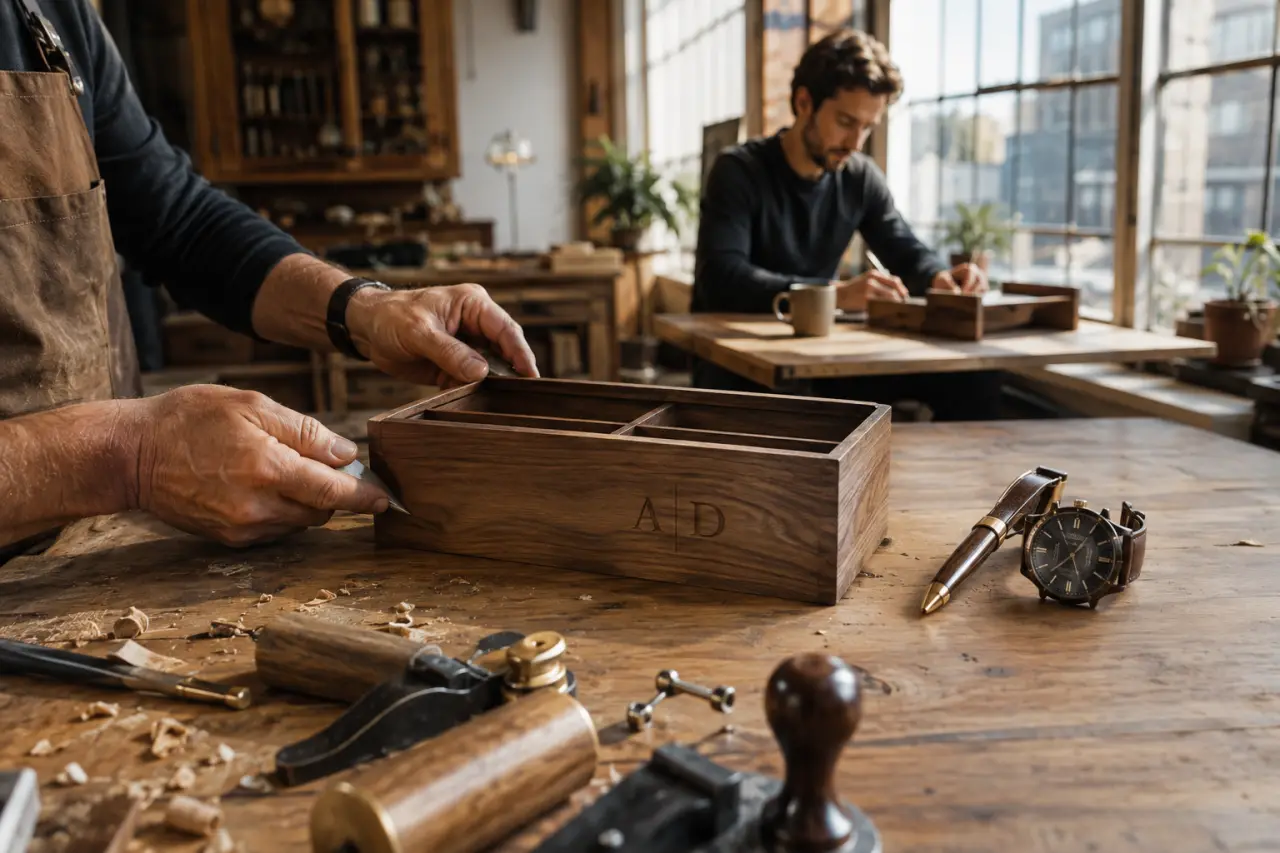 Pourquoi offrir un cadeau en bois à un homme ? Personnalisation, artisanat et usage au quotidien