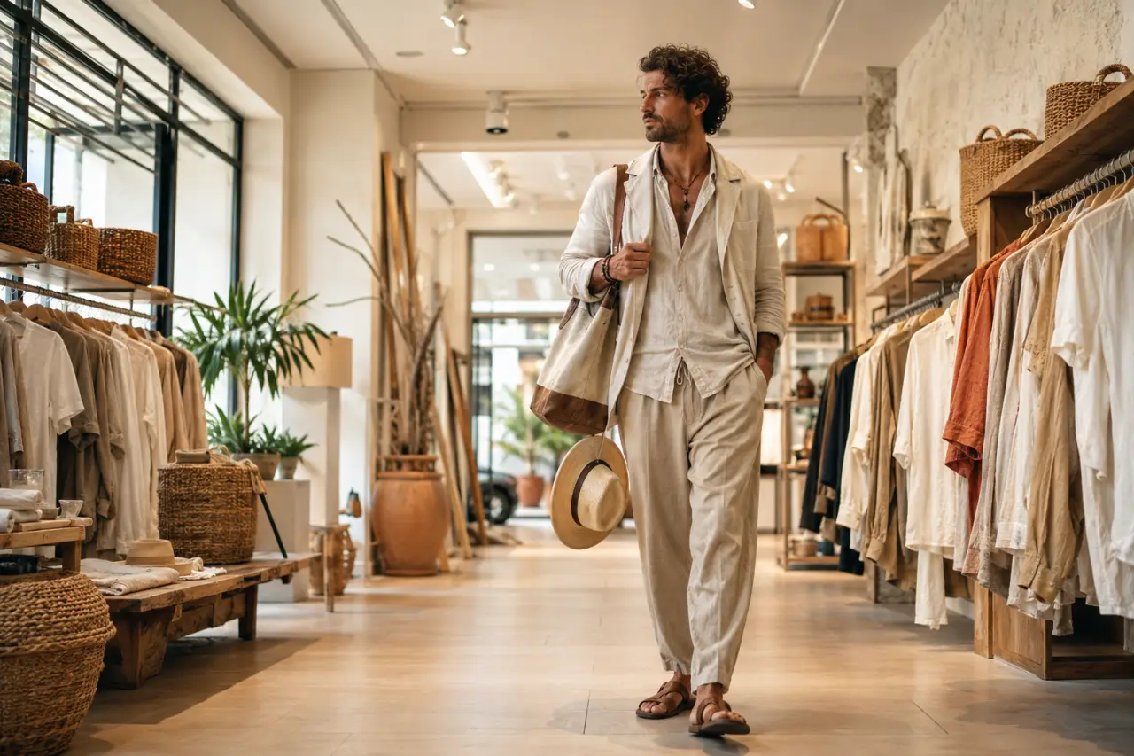 Lin, beige et accessoires : comment réussir un style bohème chic pour homme sans effet déguisement ?