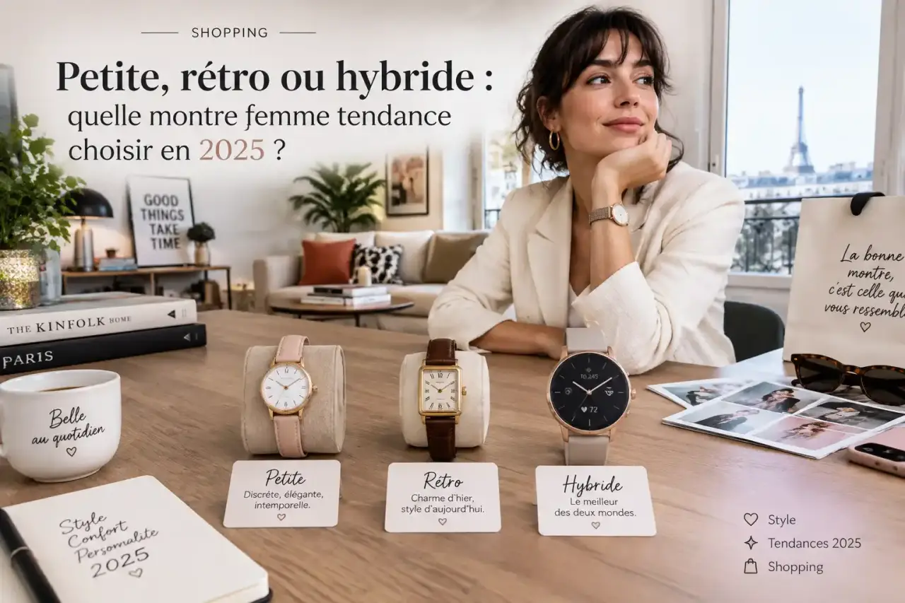 Petite, rétro ou hybride : quelle montre femme tendance choisir en 2025 ?