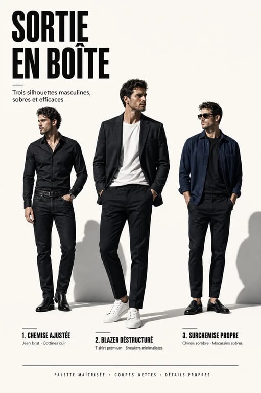 Tenue pour sortir en boite homme : trois looks chic et décontractés pour la soirée