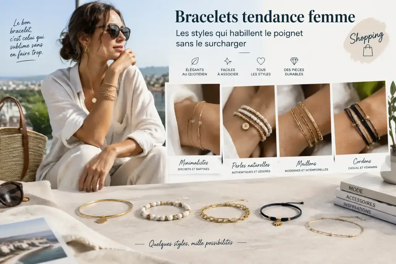 Bracelets tendance femme : les styles qui habillent le poignet sans le surcharger