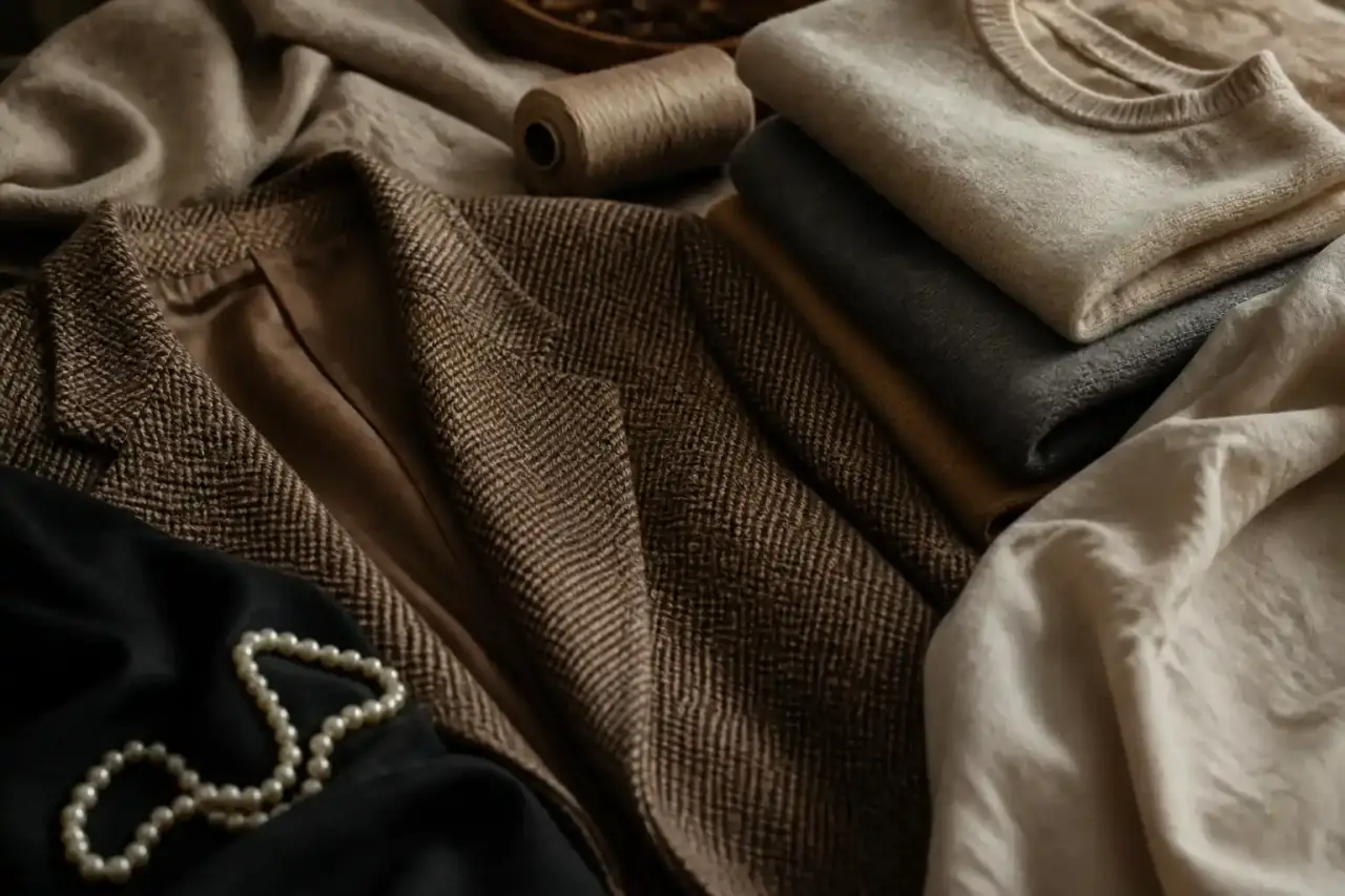 Détails de textures de tissus vintage de haute qualité