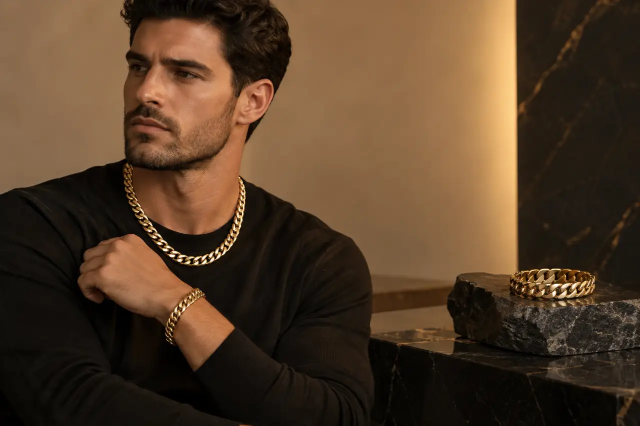 Bijoux homme en or : le 750 millièmes, la bonne maille et la longueur adaptée