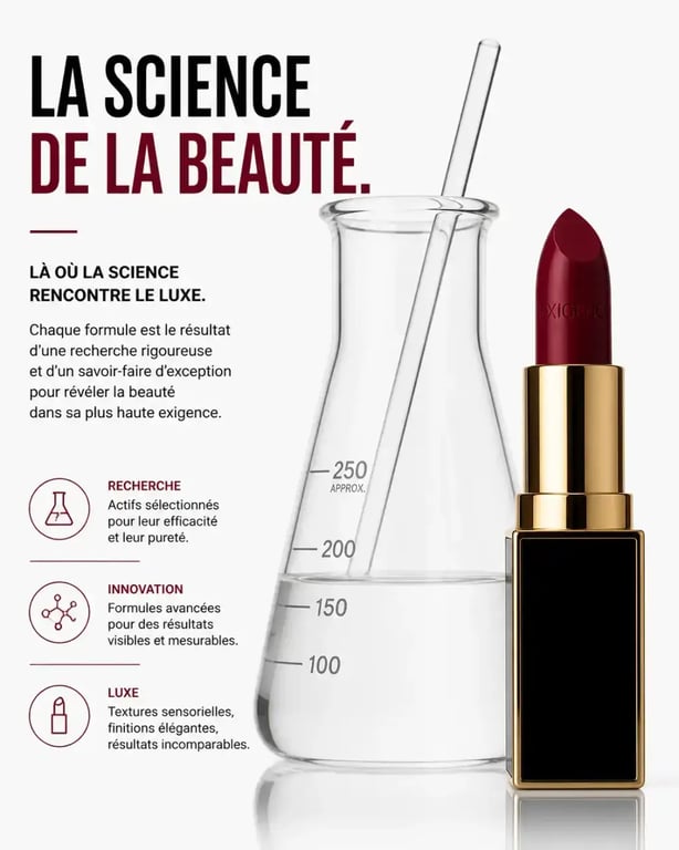 Fusion entre science et marque de luxe maquillage